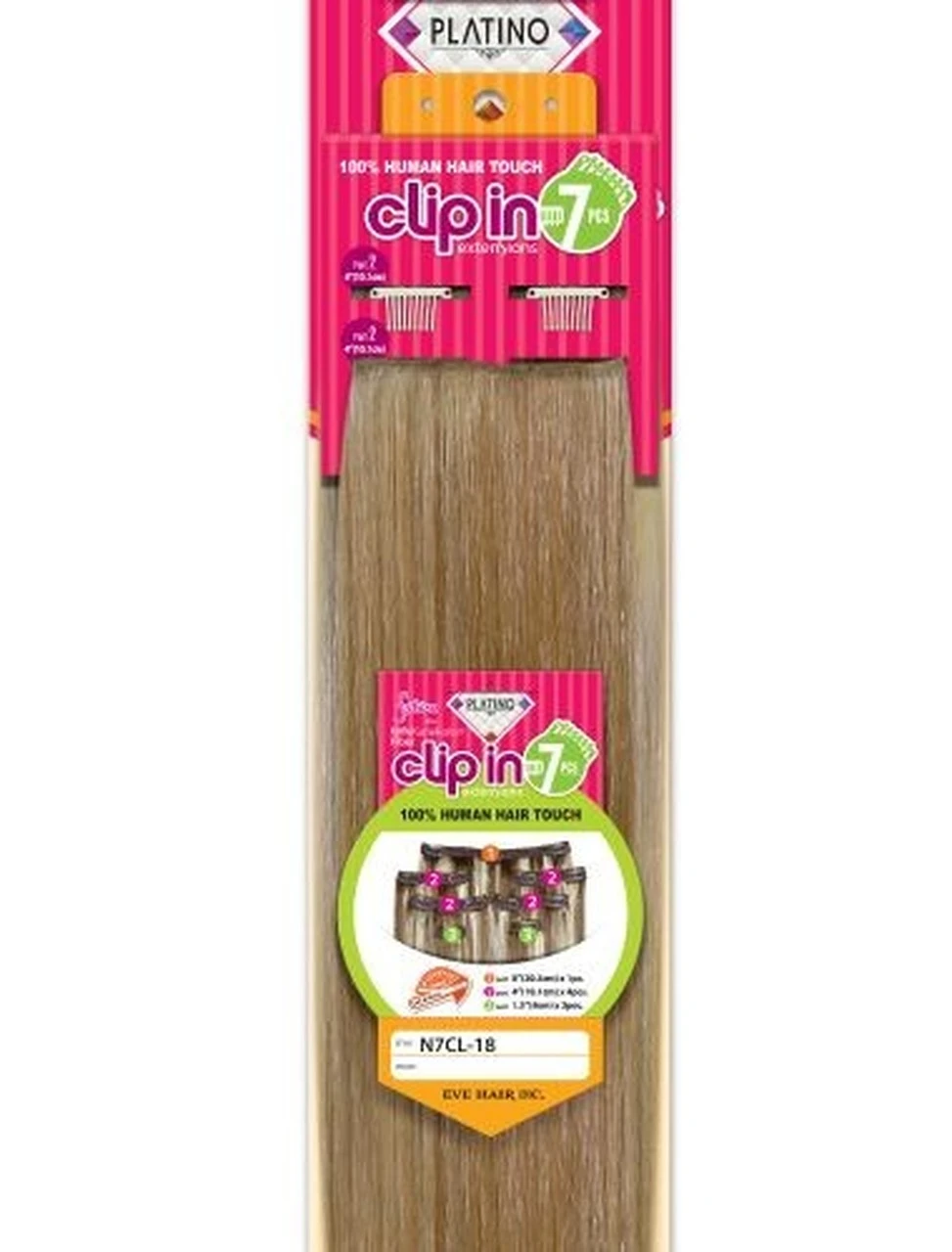 Platino Clip Ins 7 Pcs 4 Platino Clip Ins 7 Pcs - Image 2