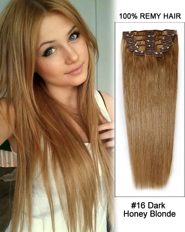 Honey Blonde Clip In 7 Pcs 18" 9 Honey Blonde Clip In 7 Pcs 18" - Image 7