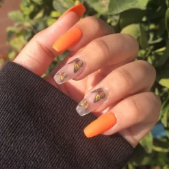 Yellow And White Butterfly Press On Nails