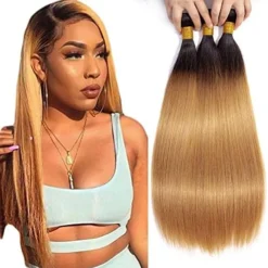 20A Single Straight Ombre Honey Blonde