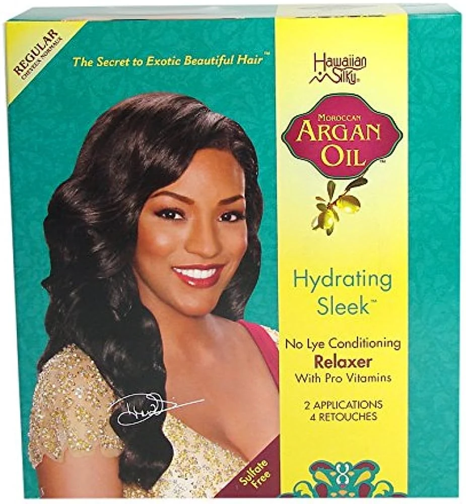 Hawaiian Silky-Box Argan Oil No-Lye Relaxer Regular 3 Hawaiian Silky-Box Argan Oil No-Lye Relaxer Regular