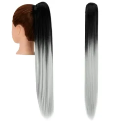 Black To Silver Ponytail