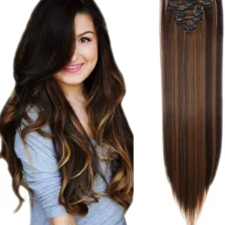 Natural Black Clip In 7 Pcs 14"