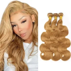 20A Single Body Wave Honey Blonde Hair