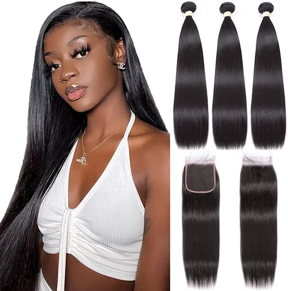 The Bundle 3pcs Straight With 6x5 HD T Closure 3 The Bundle 3pcs Straight With 6x5 HD T Closure