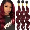 20A Single Body Wave Ombre Burgundy