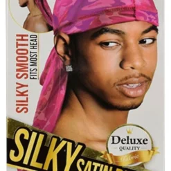 Silky Satin Durag- Camo Pink