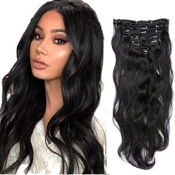 Synthetic Clip In Body Wave 7 Pcs 20"