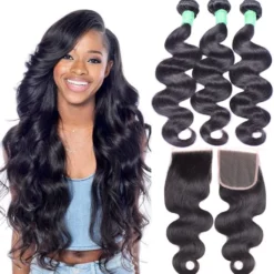 Bundle 3pcs Body Wave + 6x5 HD Closure