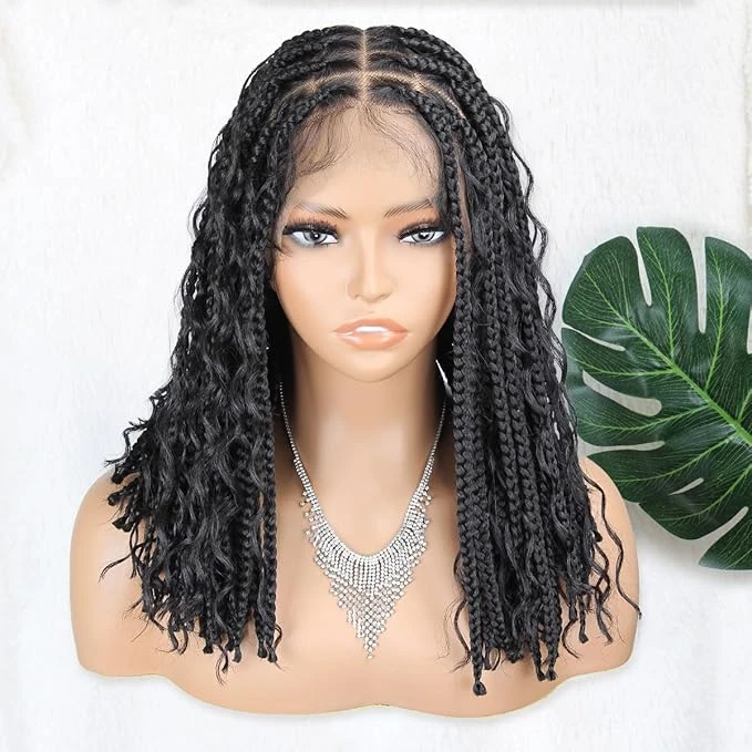 Whole Lace Braid Wig Triangle Boho Box Bob 11 Whole Lace Braid Wig Triangle Boho Box Bob - Image 9