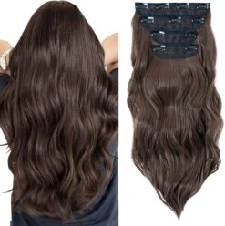 Synthetic Clip In Deep Wave 7 Pcs 20"