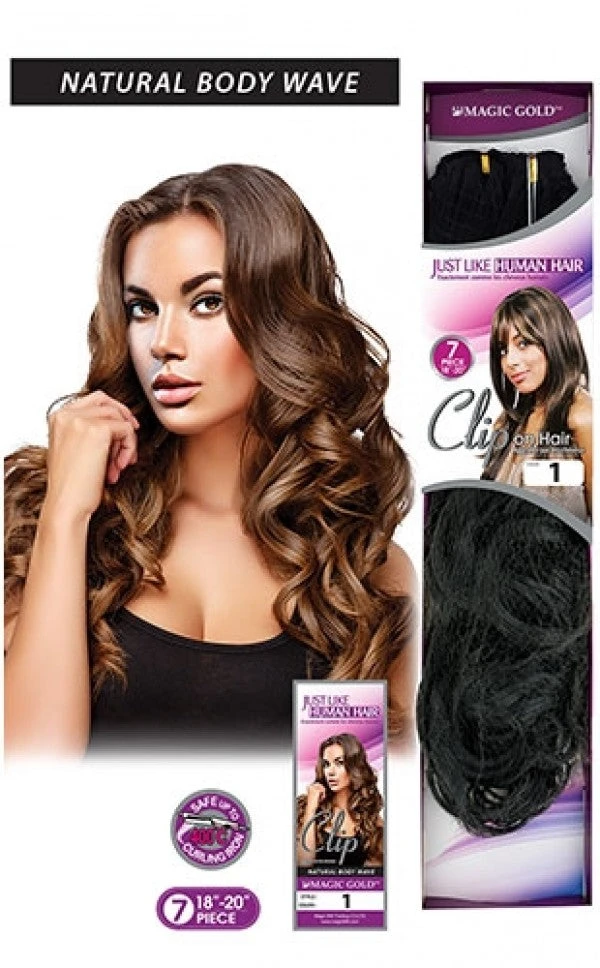 Synthetic Clip In Natural Body Wave 3 Synthetic Clip In Natural Body Wave