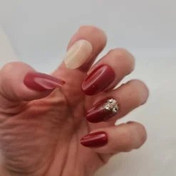 Almond Red Press On Nails 8 Almond Red Press On Nails -Primal Shop Almondred3 2