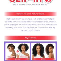 Outre Clip In 4A Kinky Curl -Primal Shop Big Beautiful Hair Clip In 9pcs 1