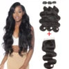 Natural Body Wave 3 Pcs + 4x4 Closure -Primal Shop Body Wave Bundles 4X4 closures 2