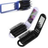 Foldable Hair Brush With Mirror -Primal Shop Fashion Professional Portable Travel Folding Hair Brush With Mirror Hairdressing Pocket Comb Pocket Size Purse Travel