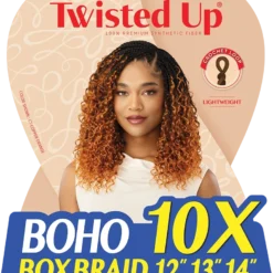 Boho Box Braid 12" 13" 14" 10X -Primal Shop HT KXTU Boho Box Braid 122213221422 10X