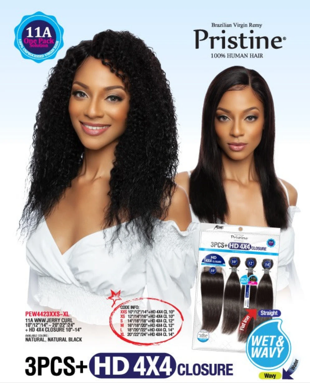 Pristine 11AJerry Curl + HD 4X4 Closure 6 Pristine 11AJerry Curl + HD 4X4 Closure - Image 4