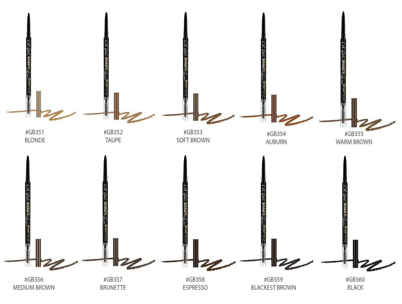 L.A. GIRL SHADY SLIM BROW PENCIL 5 L.A. GIRL SHADY SLIM BROW PENCIL - Image 3