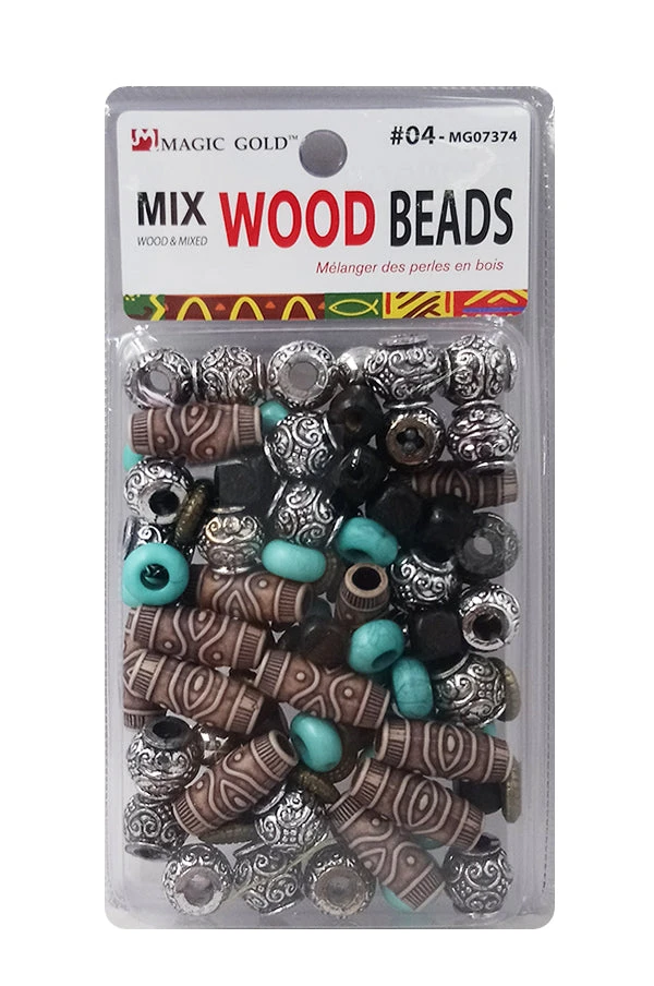 Magic Gold Mix Wood Beads 04 3 Magic Gold Mix Wood Beads 04
