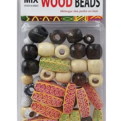 Magic Gold Mix Wood Beads 05