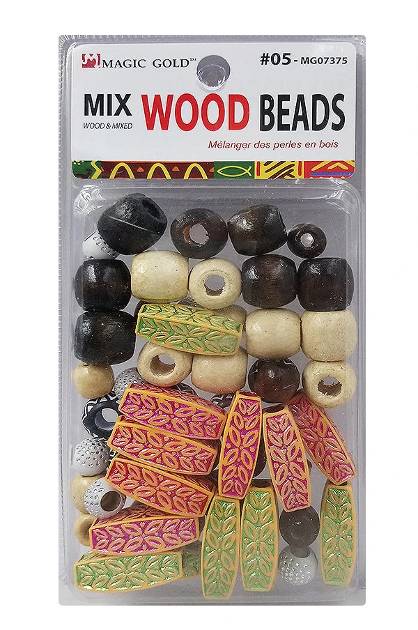 Magic Gold Mix Wood Beads 05 3 Magic Gold Mix Wood Beads 05