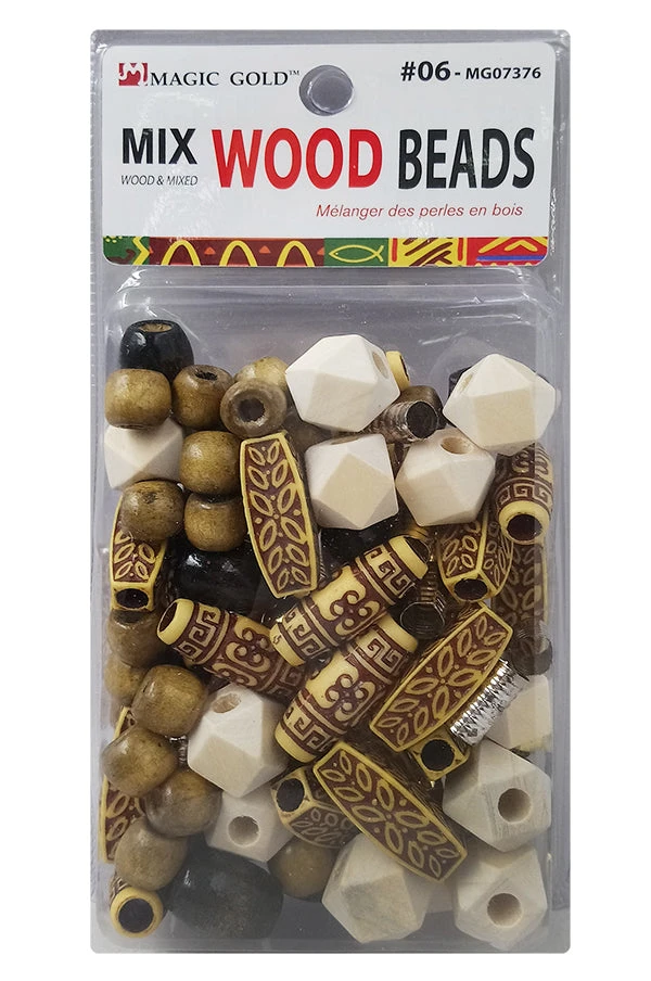 Magic Gold Mix Wood Beads 06 3 Magic Gold Mix Wood Beads 06