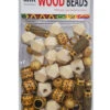 Magic Gold Mix Wood Beads 08 -Primal Shop MG07378 MagicGoldMixWoodBeads MG07378 pc