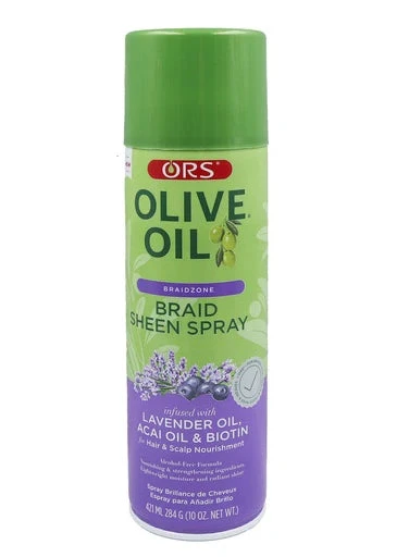 ORS Olive Oil Braid Sheen Spray W/ Lavender Oil 3 ORS Olive Oil Braid Sheen Spray W/ Lavender Oil