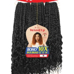 Boho Box Braid 12" 13" 14" 10X -Primal Shop PKG Twisted Up Boho Box Braid 122213221422 10X