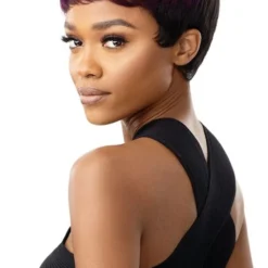 Outre 100% Human Hair Esme 12 Outre 100% Human Hair Esme -Primal Shop QHFCQESM Color Queen Esme DX Midnight Purple Left 1 510x861 1