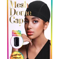 Touch Ups Black Mesh Dome Cap
