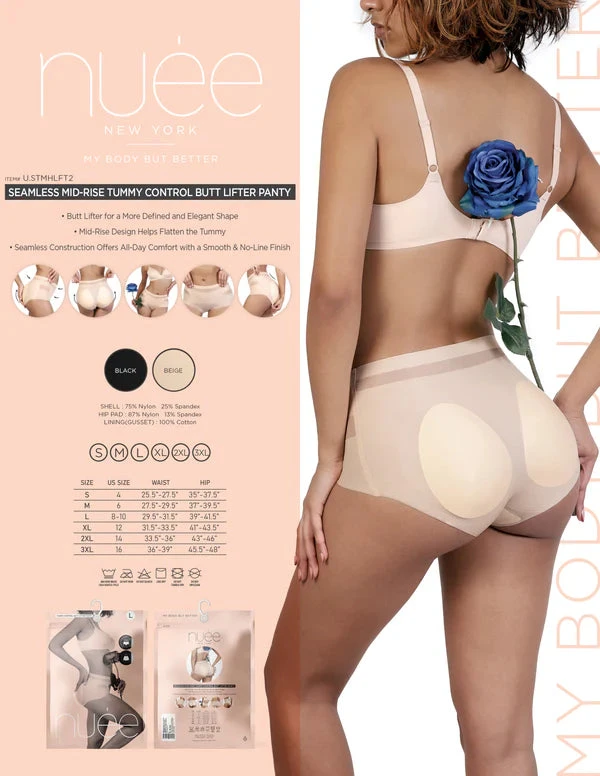 Seamless Mid-Rise Tummy Control Butt Lifter Panty 4 Seamless Mid-Rise Tummy Control Butt Lifter Panty - Image 2