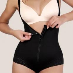 Open Bust Tummy Control Butt LIft Bodysuit -Primal Shop U.TMYBDST2 close up hook