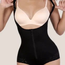 Open Bust Tummy Control Butt LIft Bodysuit -Primal Shop U.TMYBDST2 close up strap1