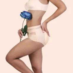 Seamless Mid-Rise Tummy Control Butt Lifter Panty 16 Seamless Mid-Rise Tummy Control Butt Lifter Panty -Primal Shop U STMHLFT2 beige side