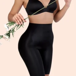 Seamless High-Rise Tummy Control Butt Lifter Short 13 Seamless High-Rise Tummy Control Butt Lifter Short -Primal Shop U STMHLFT4 black side