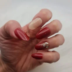 Almond Red Press On Nails 9 Almond Red Press On Nails -Primal Shop almondred5