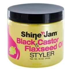 Shine N Jam Black Castor & Flaxseed Oil