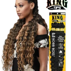 Bobbi Boss King Tips Ocean Wave 28" -Primal Shop bobbi boss pre feathered braid 3x king tips ocean wave 28