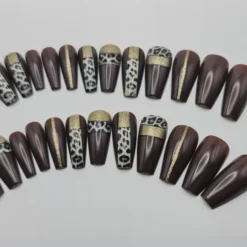 Brown Leopard Press On Nails -Primal Shop brownleopard2