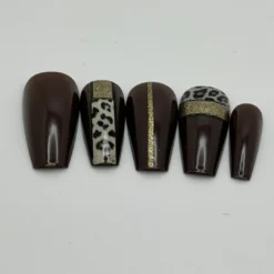 Brown Leopard Press On Nails -Primal Shop brownleopard3
