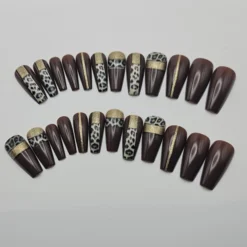 Brown Leopard Press On Nails -Primal Shop brownleopard4