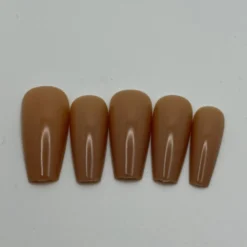 Dark Beige 5 Press On Nails