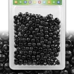 Eden Medium Round Hair Beads - Black