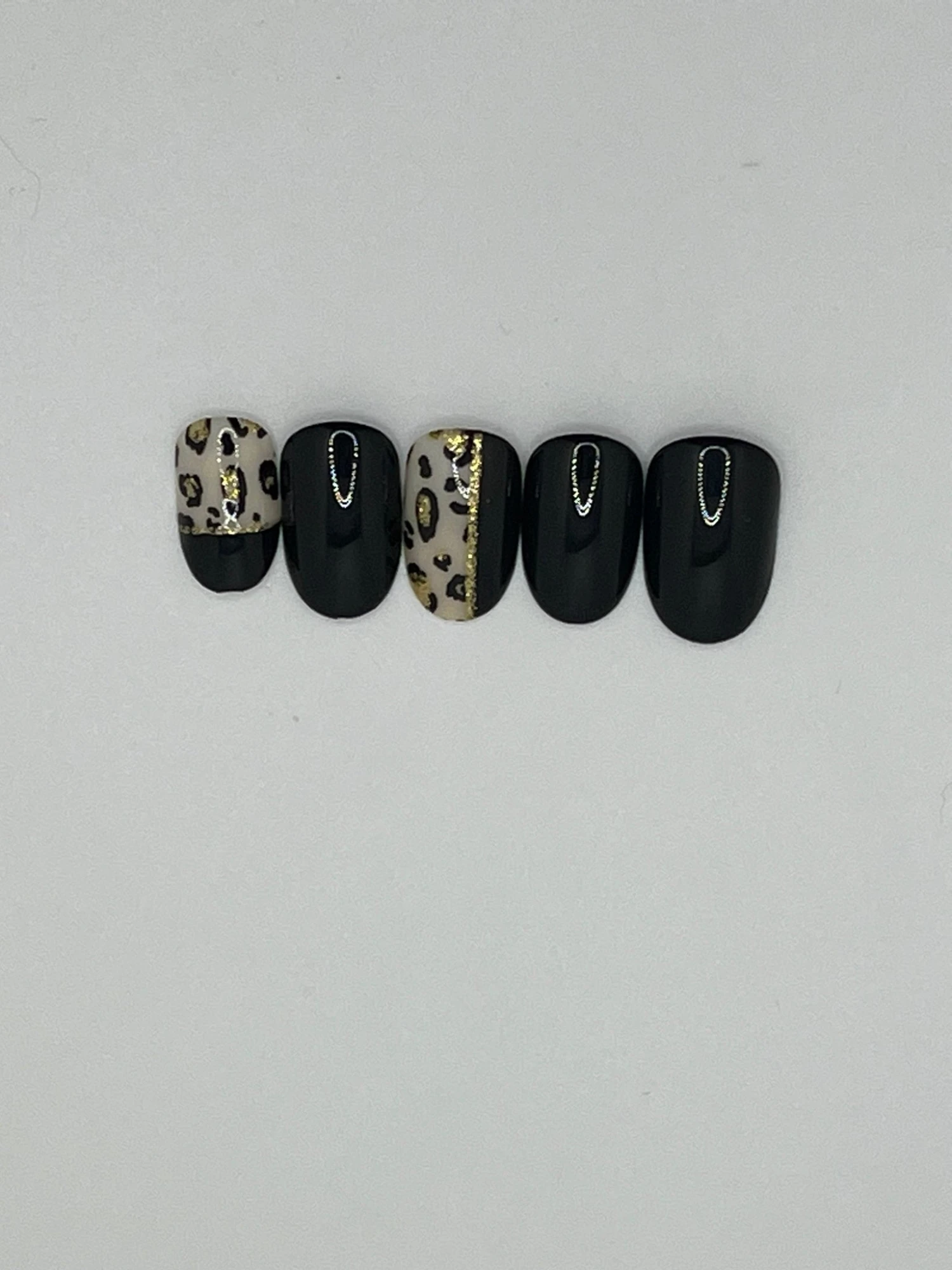 Leopard Black Press On Nails 3 Leopard Black Press On Nails