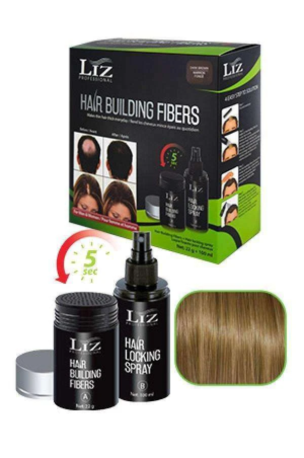 Liz Professional Hair Building Fibers & Locking Spray 3 Liz Professional Hair Building Fibers & Locking Spray