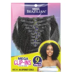 4A Springy Coils Clip Ins -Primal Shop mbc4a pkg