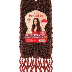 Butterfly Jungle Rose Braids -Primal Shop pkg KXTUBJRB2X18 Butterfly Jungle Rose Braid 18 2X