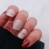 Squared Red & White Press On Nails -Primal Shop squareredpurple2